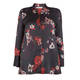 ELENA MIRO FLORAL PRINT SHIRT BLACK