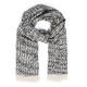 ELIZA GRACIOUS TWEED-STYLE SCARF BLACK AND WHITE