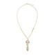 ENVY DROP NECKLACE GREY AND PALE GOLD 