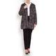 BEIGE label bordeaux tweed LONG JACKET