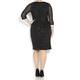 BEIGE BLACK SEQUINNED DRESS