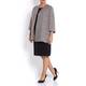 Marina Rinaldi LONG grey linen collarless JACKET