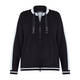 FABER KNITTED JACKET BLACK WITH BLUE STRIPE