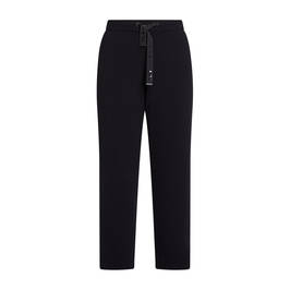 FABER PULL-ON KNITTED TROUSERS BLACK AND BLUE  - Plus Size Collection