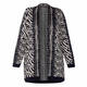 FABER ZEBRA INTARSIA KNITTED CARDIGAN BLACK 