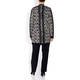 FABER ZEBRA INTARSIA KNITTED CARDIGAN BLACK 