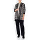 FABER ZEBRA INTARSIA KNITTED CARDIGAN BLACK 