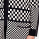 FABER LONGLINE CHECKERBOARD INTARSIA CARDIGAN