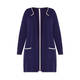 FABER LONG CARDIGAN NAVY AND WHITE 