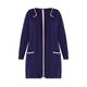 FABER LONG CARDIGAN NAVY AND WHITE 