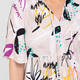 Faber Satin Viscose Floral Dress Beige 