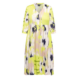 Faber Tie-Dye Effect Dress Lime - Plus Size Collection