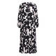 FABER BLACK AND WHITE BOLD FLORAL DRESS 