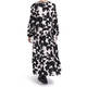 FABER BLACK AND WHITE BOLD FLORAL DRESS 
