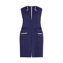 FABER KNITTED GILET NAVY - Plus Size Collection