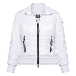 Faber Quilted Jacket White  - Plus Size Collection