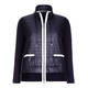 FABER NAVY ZIP-UP JACKET WITH WHITE RACING STRIPE