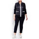 FABER NAVY ZIP-UP JACKET WITH WHITE RACING STRIPE