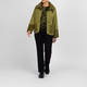 Faber Knitted Textured Jacquard Top Black and Olive 