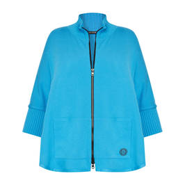 Faber Knitted Jacket Turquoise  - Plus Size Collection