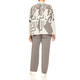 Faber Zip Up Knitted Jacket Grey and White 