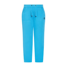 Faber Pull On Knitted Trousers Turquoise  - Plus Size Collection