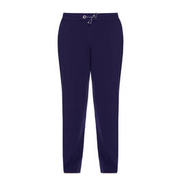 FABER KNITTED TROUSERS NAVY - Plus Size Collection