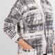 Faber Merino Blend Cardigan Black and White 