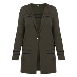 Faber Long Cardigan Olive  - Plus Size Collection
