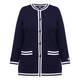 Faber Long Knitted Jacket Navy