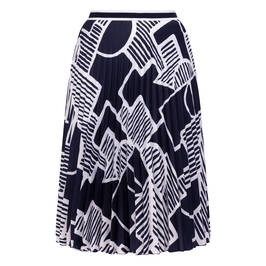 Faber Pleated Skirt Abstract Print Outfit  - Plus Size Collection