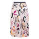 Faber Floral Print Skirt Beige 