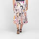 Faber Floral Print Skirt Beige 