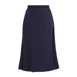 FABER ELASTICATED WAIST SKIRT NAVY  - Plus Size Collection