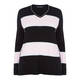 FABER V NECK STRIPE SWEATER LUREX TRIM