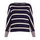 FABER STRIPE SWEATER NAVY AND CREAM 