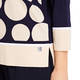 FABER SPOT PRINT SWEATER NAVY AND CREAM 