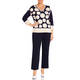 FABER SPOT PRINT SWEATER NAVY AND CREAM 