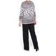 FABER PINK LEOPARD PRINT INTARSIA SWEATER