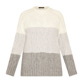 Faber Merino Wool Blend Sweater Grey  - Plus Size Collection
