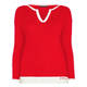 FABER SWEATER RED WITH PINK RACING STRIPE