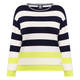 Faber Bold Stripe Sweater Lime and Navy
