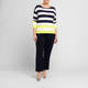 Faber Bold Stripe Sweater Lime and Navy