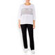 FABER CROCHET SWEATER WHITE WITH SILVER BAND