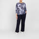 Faber Sweater Abstract Navy And Indigo 