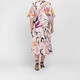 Faber Abstract Floral Print Sweater Beige