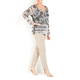 FABER MESH ZEBRA PRINT SWEATER TEXT BORDER