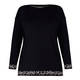 FABER SLASH NECK SWEATER HEART INTARSIA BLACK 