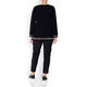 FABER SLASH NECK SWEATER HEART INTARSIA BLACK 