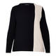 FABER VERTICAL RIB SWEATER BLACK AND VANILLA